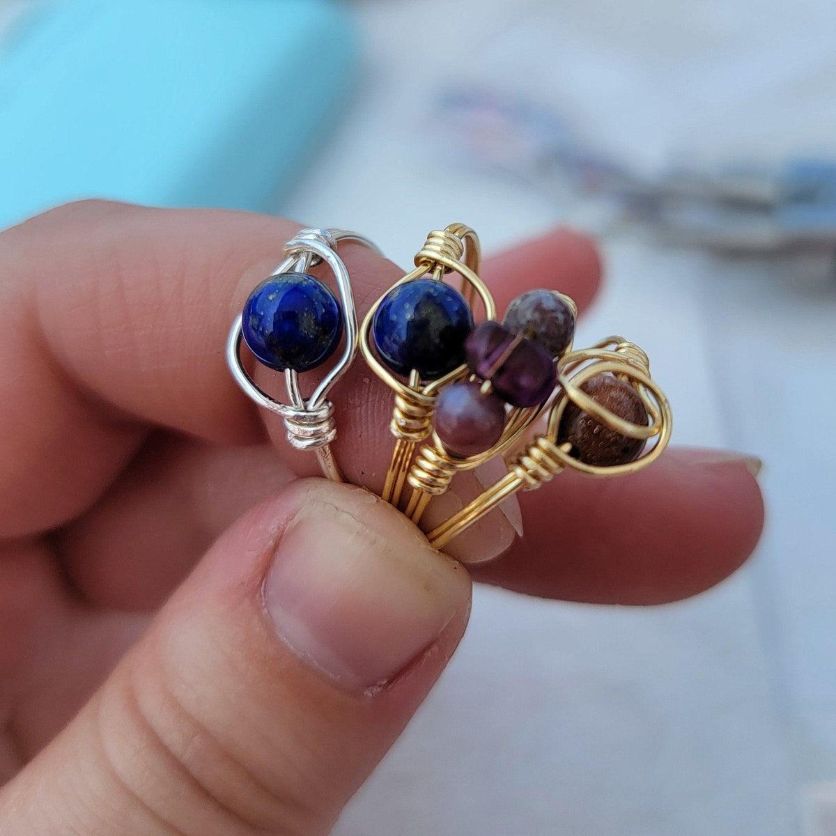 Wire Wrapped Ring Surprise! .925 Sterling Silver or 14kt Gold-Filled - Handmade to order