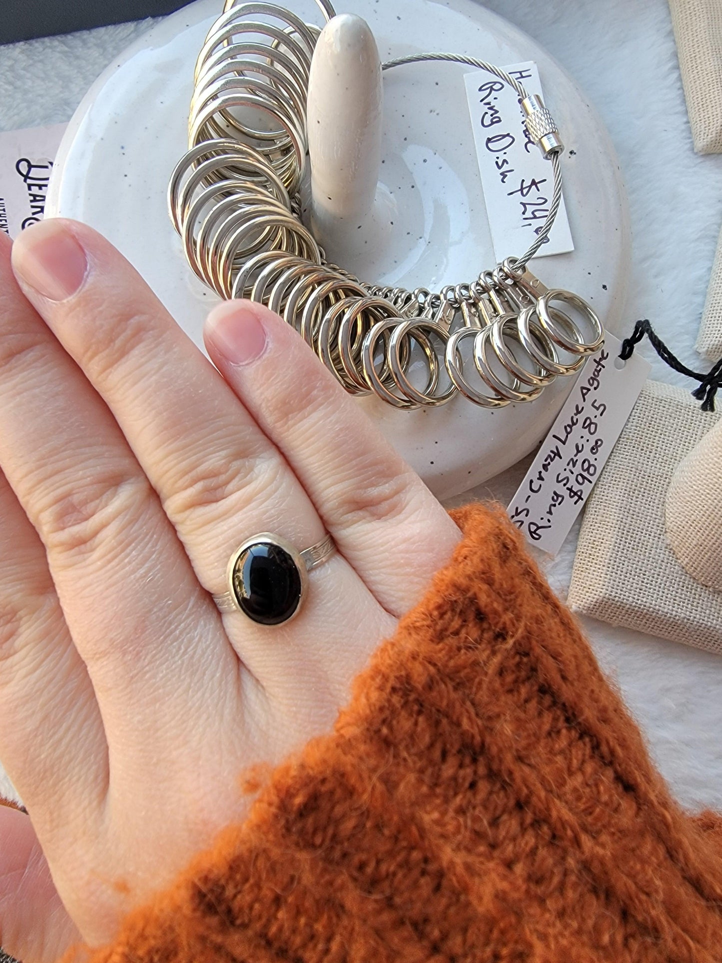 Oval Ring - Black Onyx - .925 Sterling Silver - One-Of-A-Kind