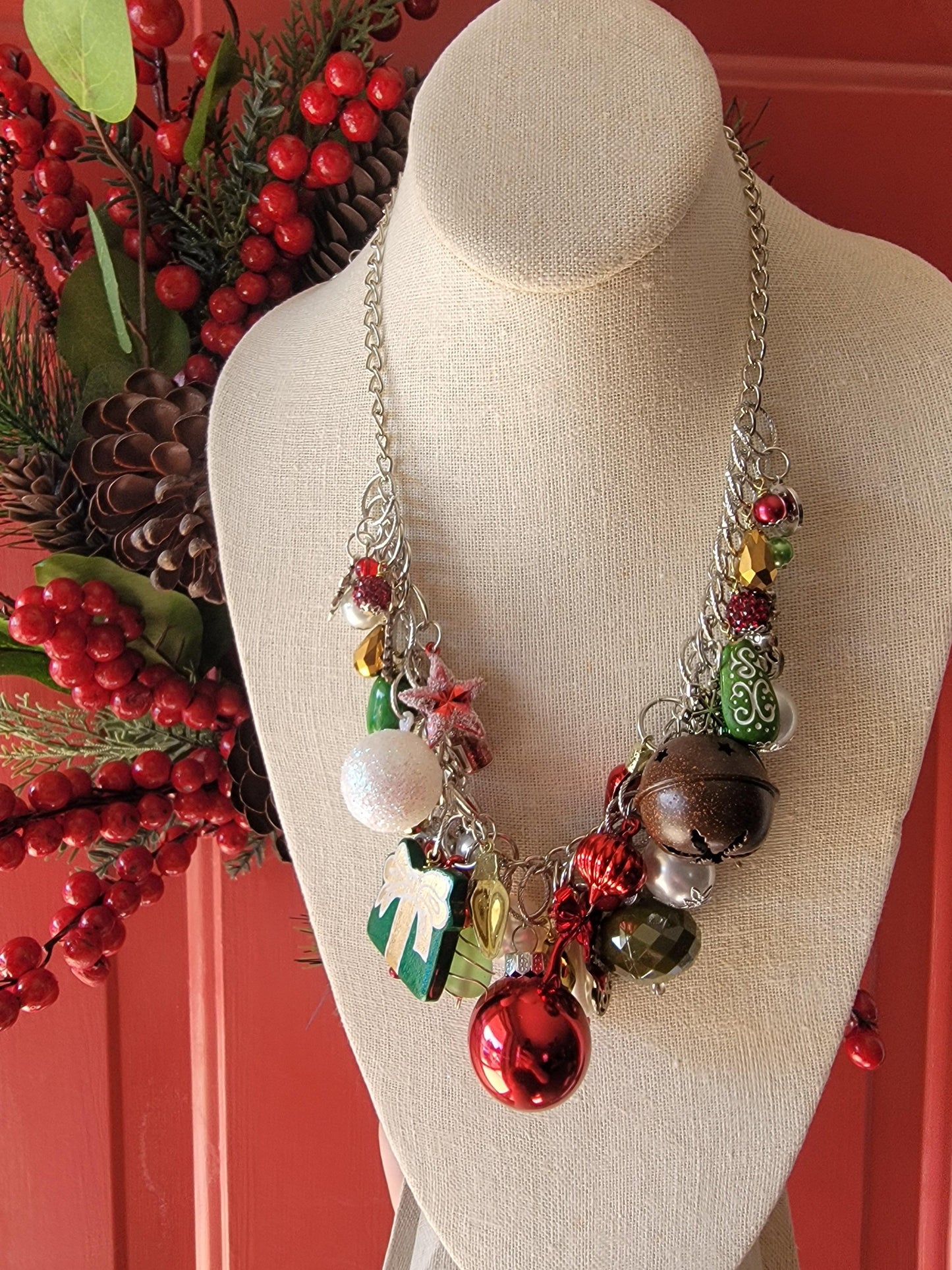 Ugly Sweater Charm Necklace - One Of A Kind Christmas Charm Necklace