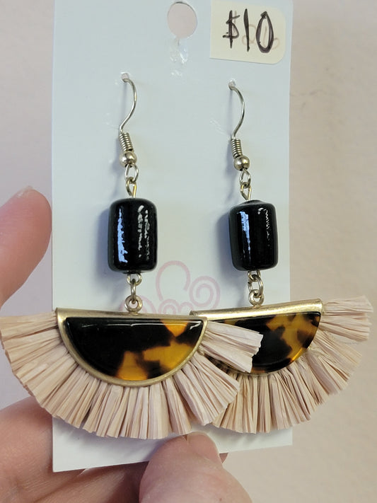 Black Leopard Earrings