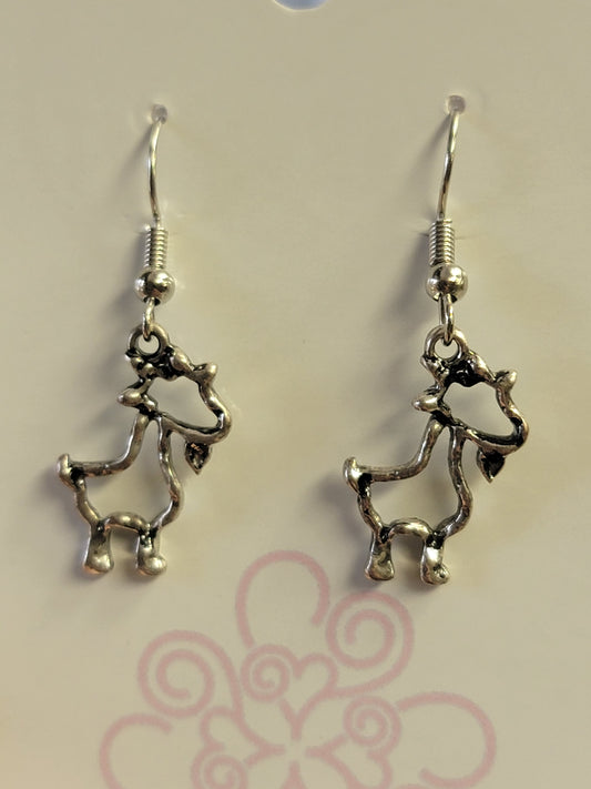 Silver-Plated Goat Earrings