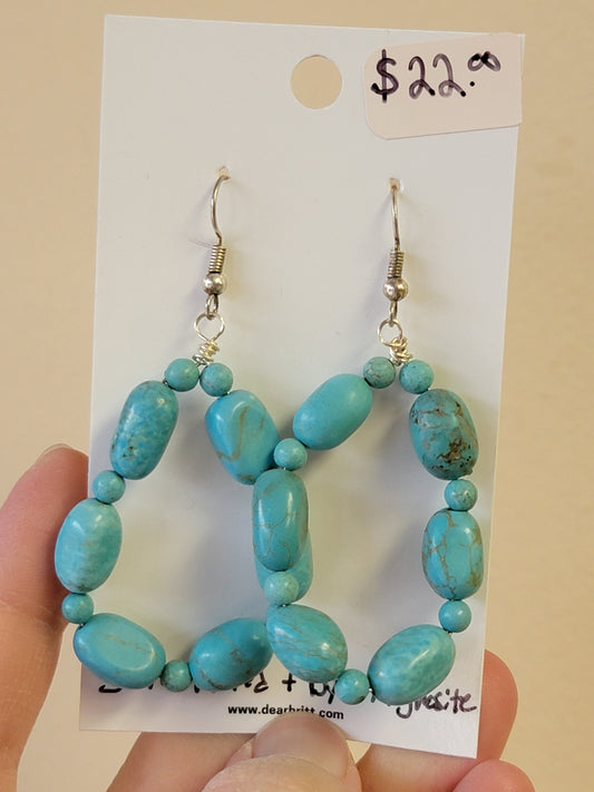 Turquoise Loop Earrings