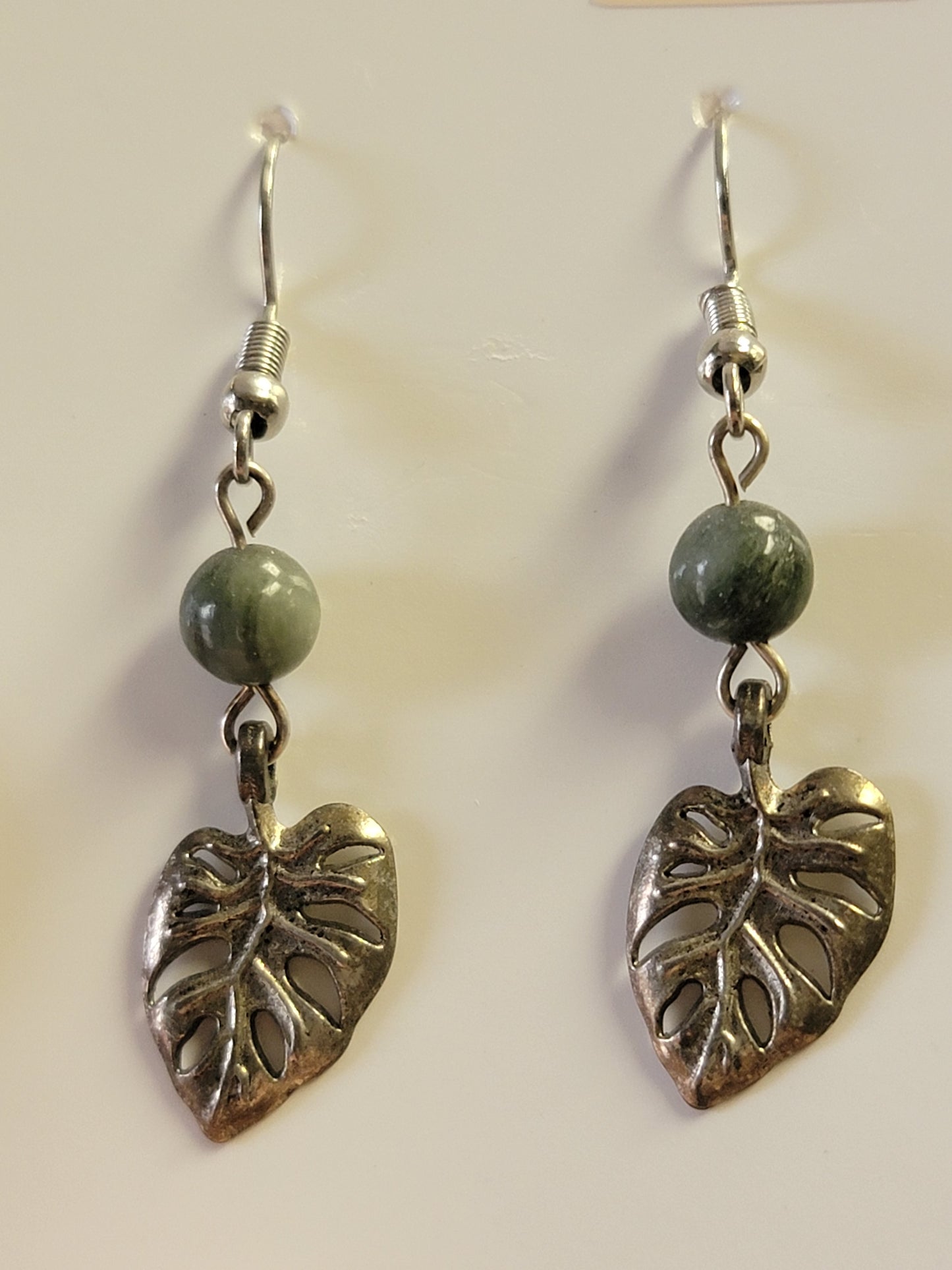 Vine Leaf Earrings - Silver-Plated