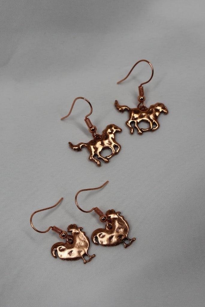 Horse Earrings - Copper - Limited Edition