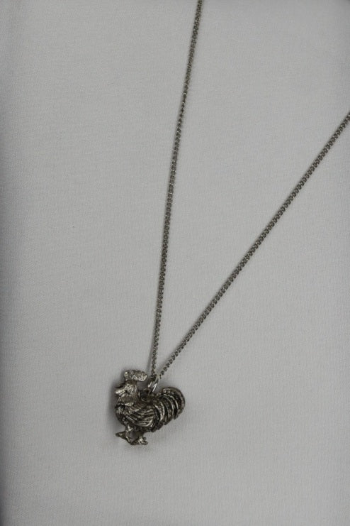 Little Chicken Necklace - Silver Plated - One of a kind