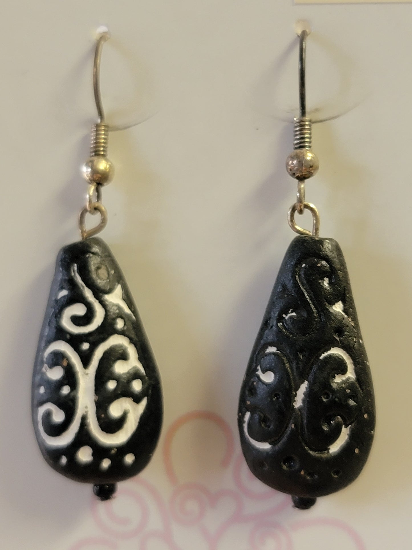Black & White Clay Earrings