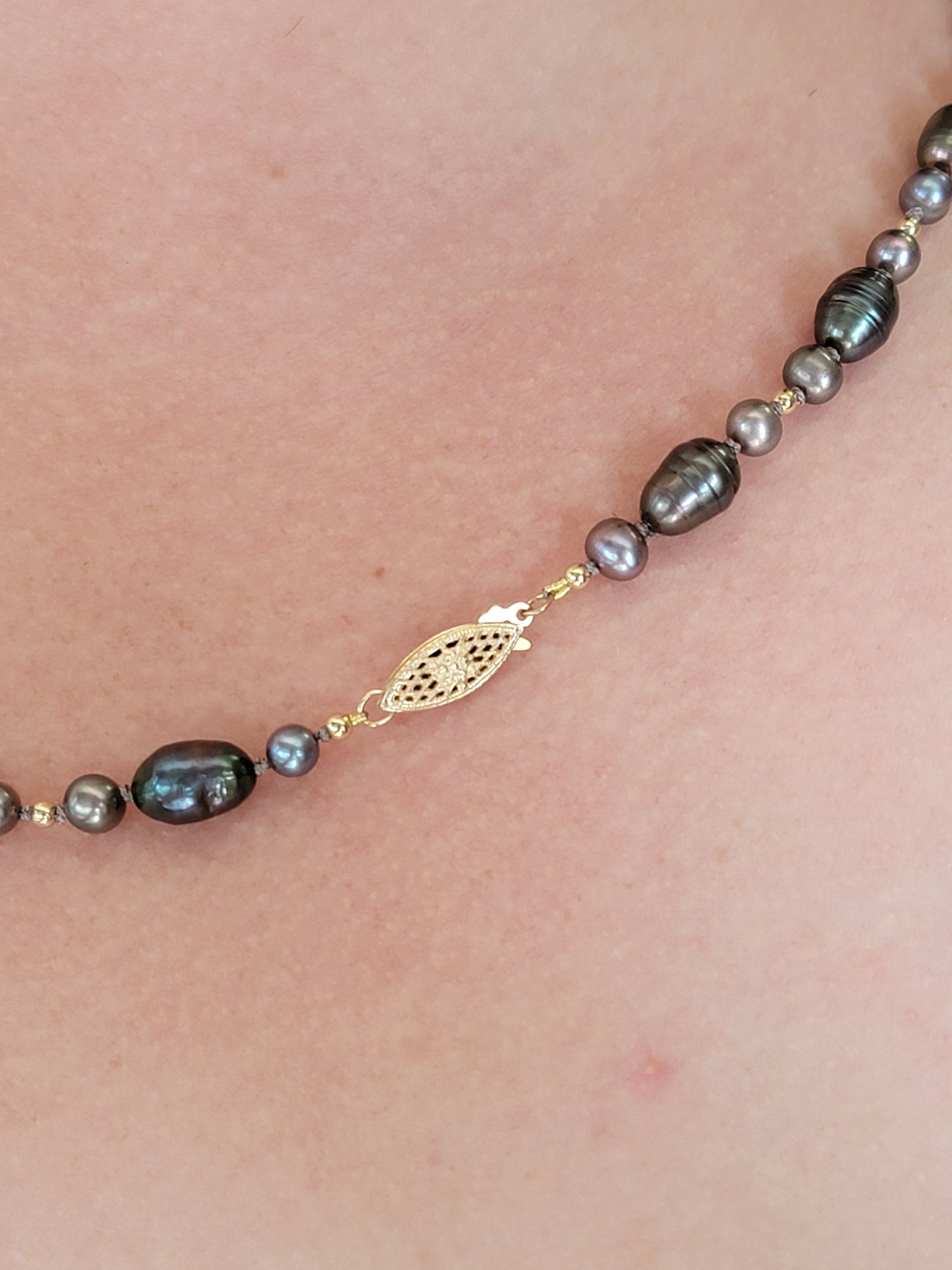 Baroque Coin Pearl Necklace- 14kt Gold-Filled - One Of A Kind