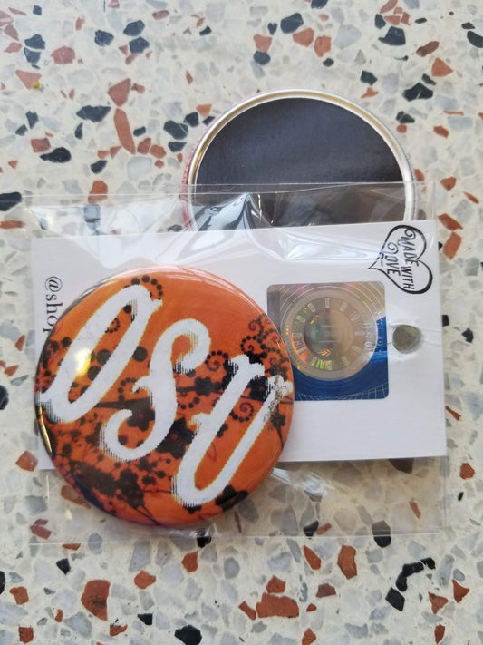 OSU floral Pin/Magnet