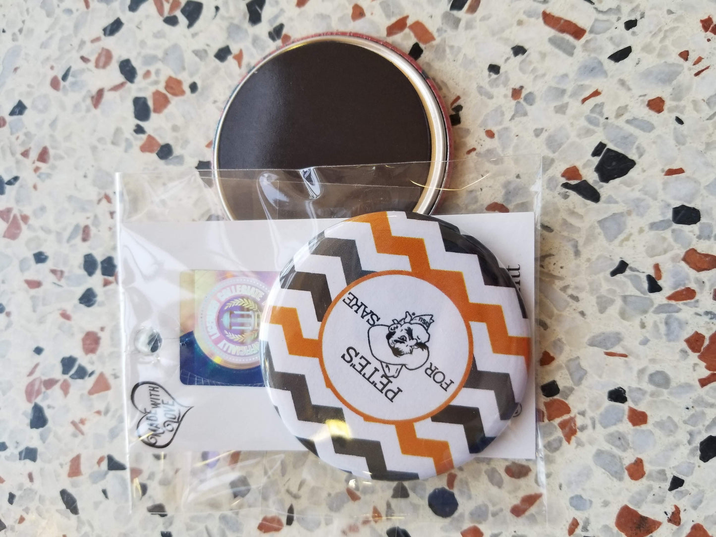 For Pete's Sake Chevron Pin/Magnet - DearBritt