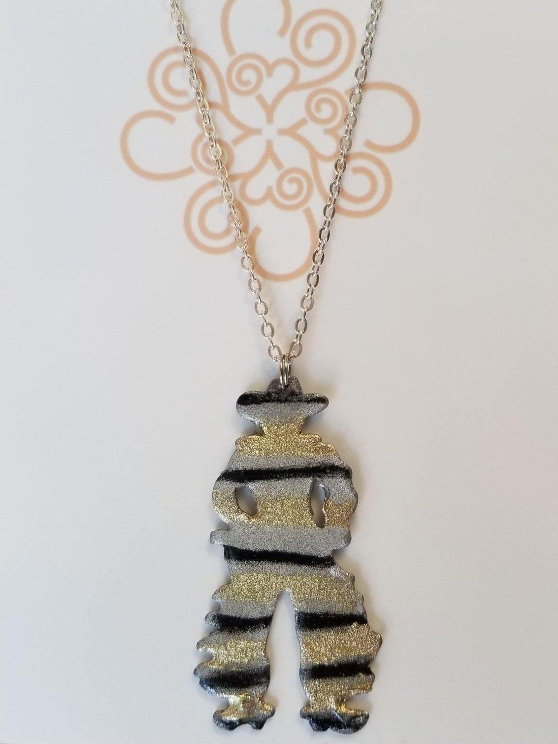 Hand Painted Cowboy Necklace