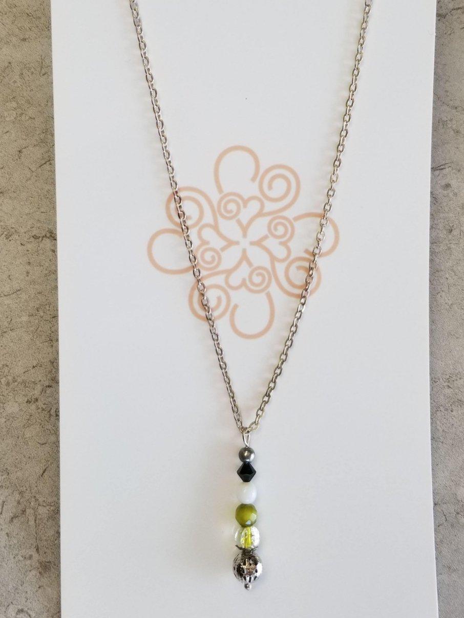 Multi Green Pendant Necklace - DearBritt