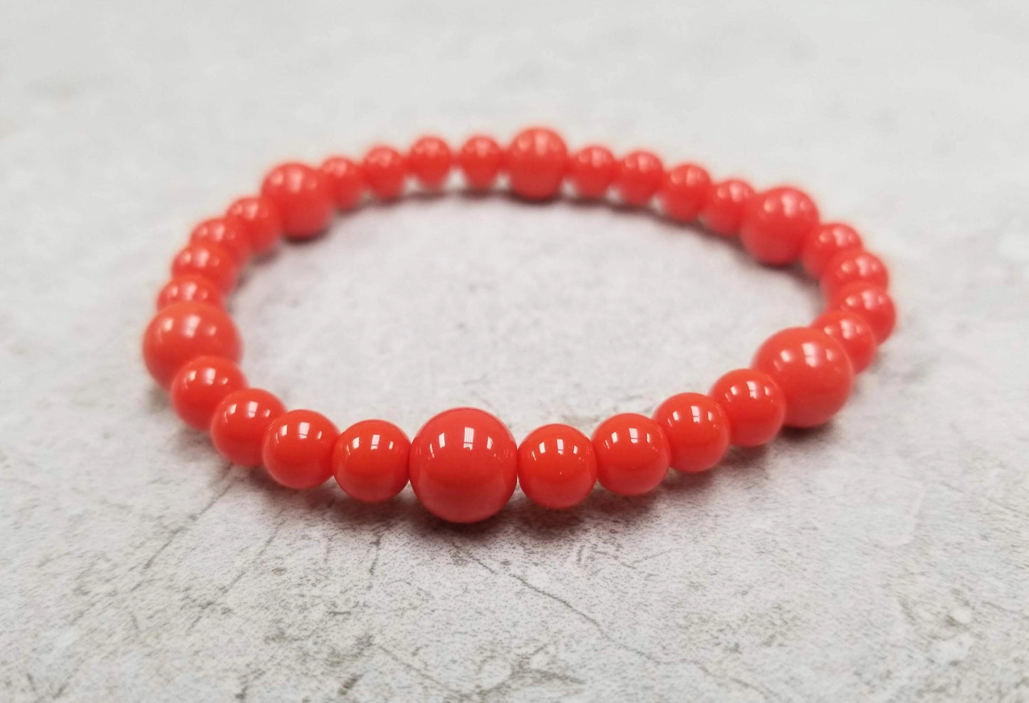 Orange Matte Bead Bracelet - DearBritt