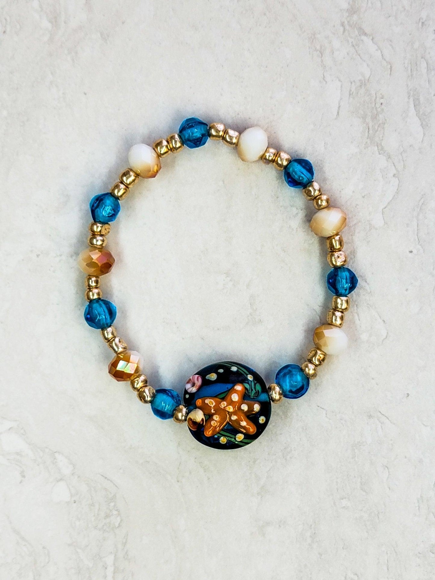 Ocean Scene Earrings - One Of A Kind