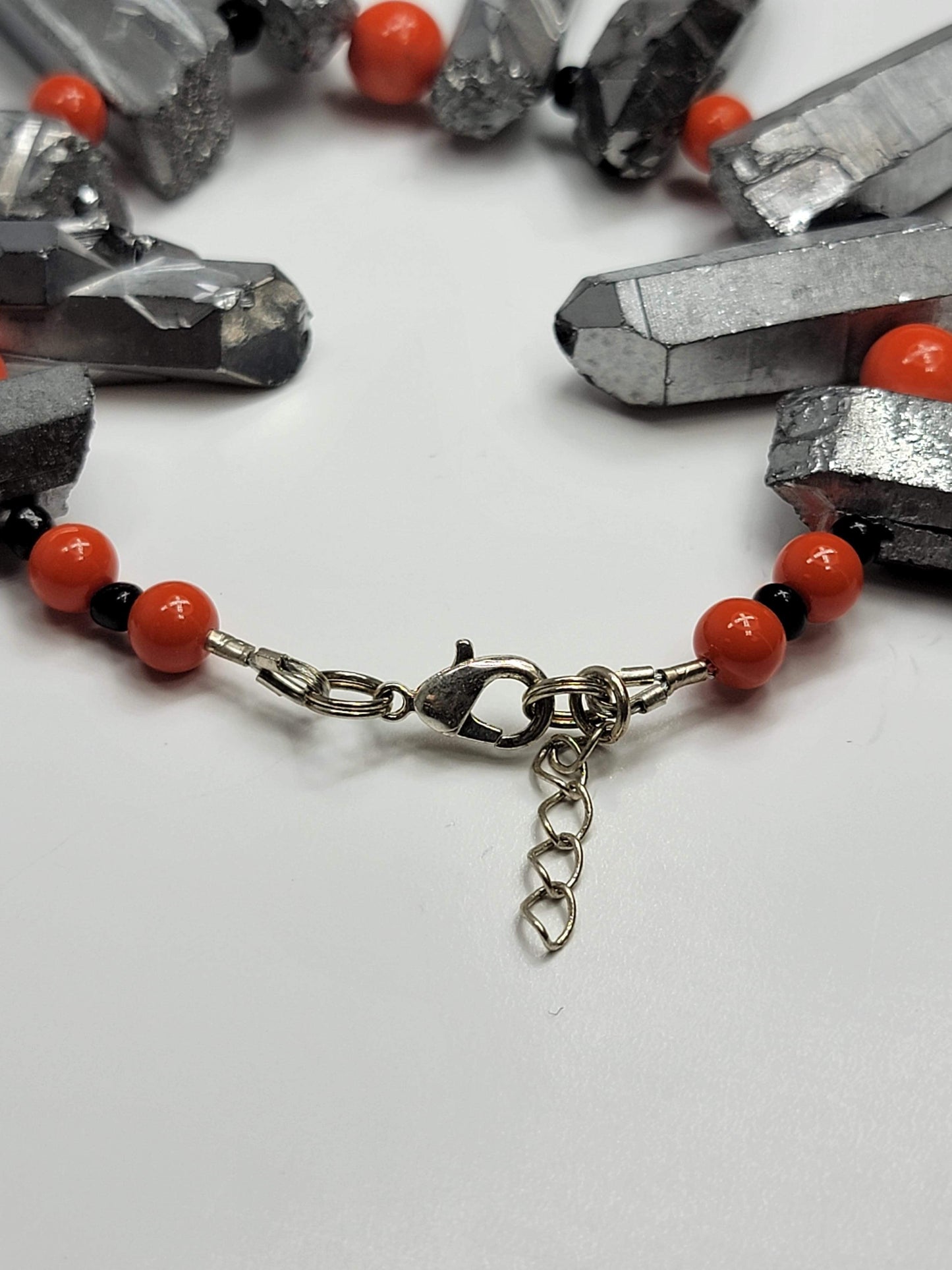 Silver Crystal Stone Bracelet - One of a kind