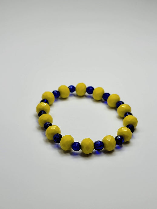 Stillwater Pioneers- Blue & Yellow Crystal Bracelet