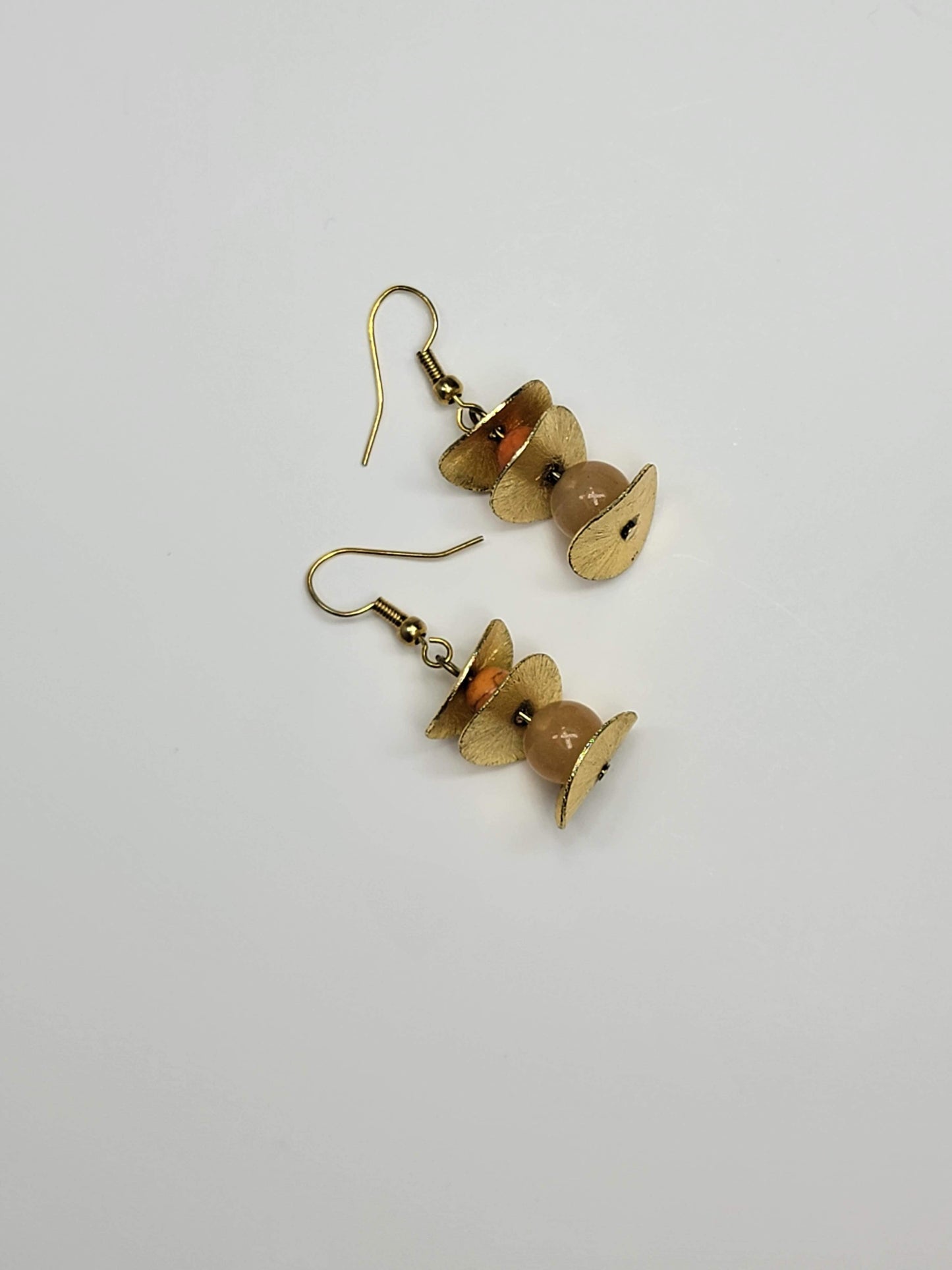 Gold Ring & Orange Earrings - One of a kind