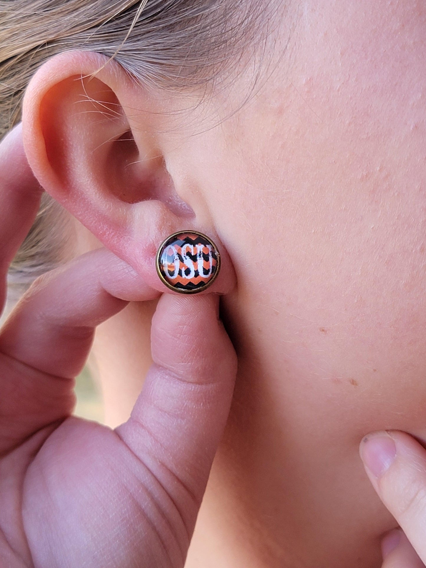 OSU Printworks Stud Earrings - Brushed Brass