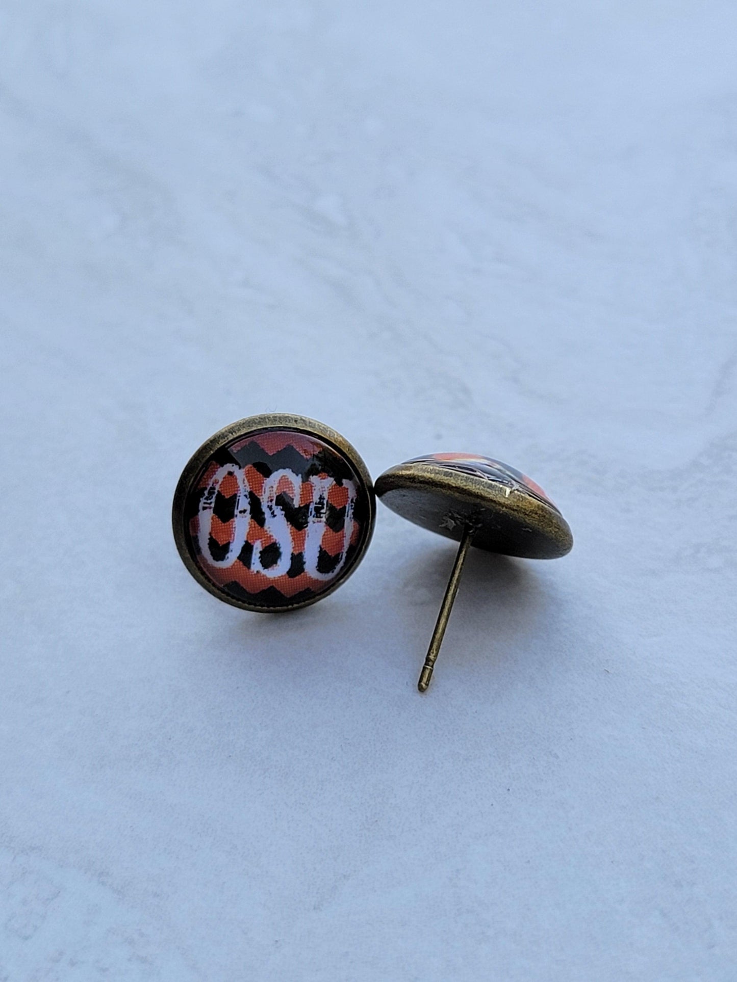 OSU Printworks Stud Earrings - Brushed Brass