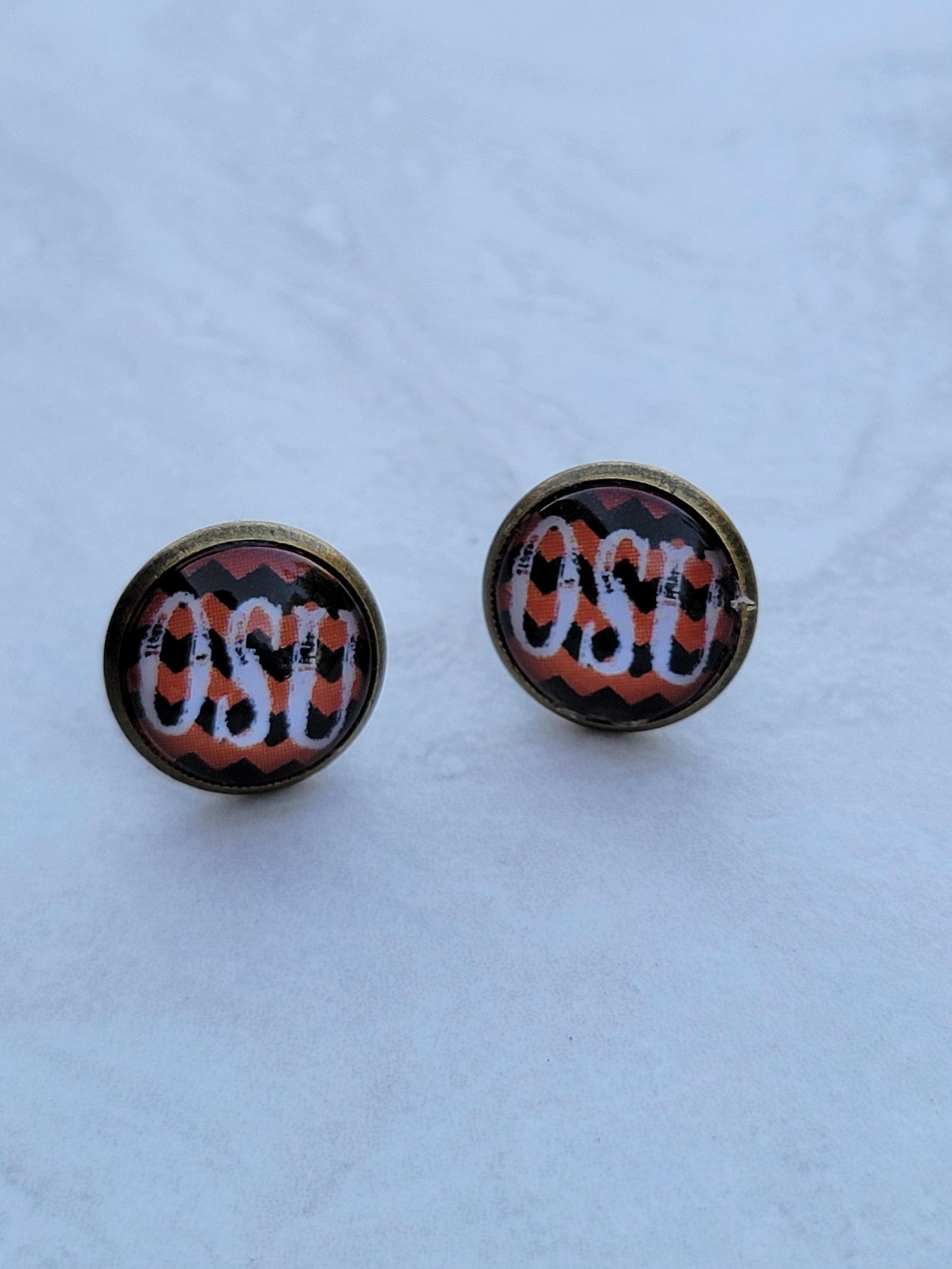 OSU Printworks Stud Earrings - Brushed Brass