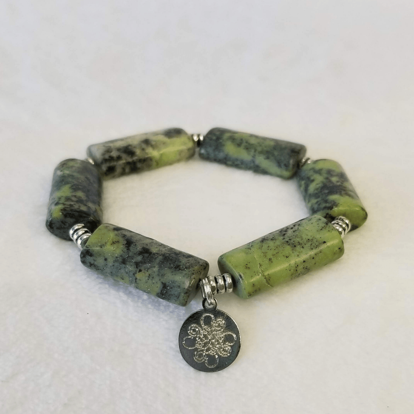 Long Green Stone Bracelet - DearBritt
