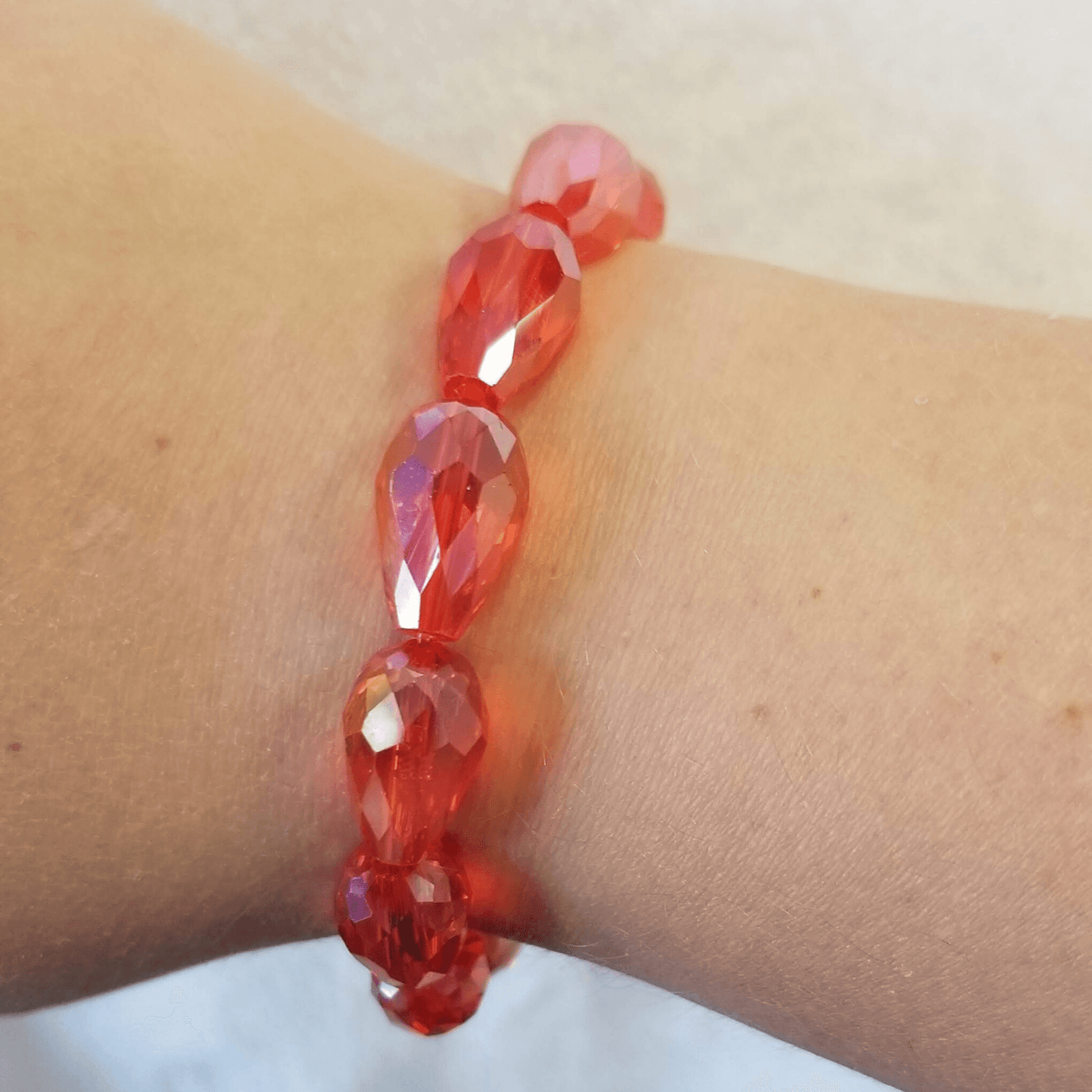 Orange Crystal Teardrop Bracelet - DearBritt