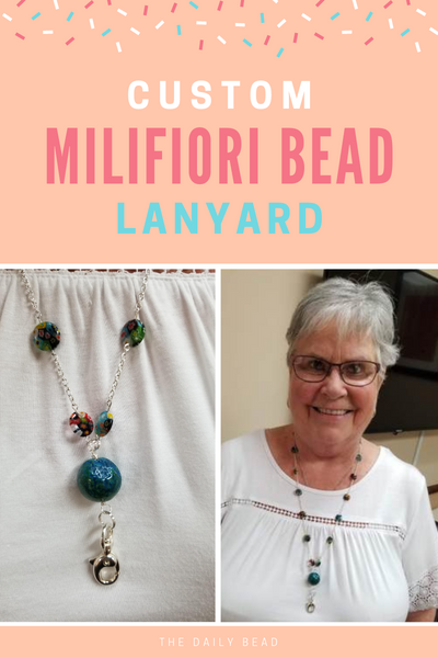 Custom Milifiori Beaded Lanyard for Judy