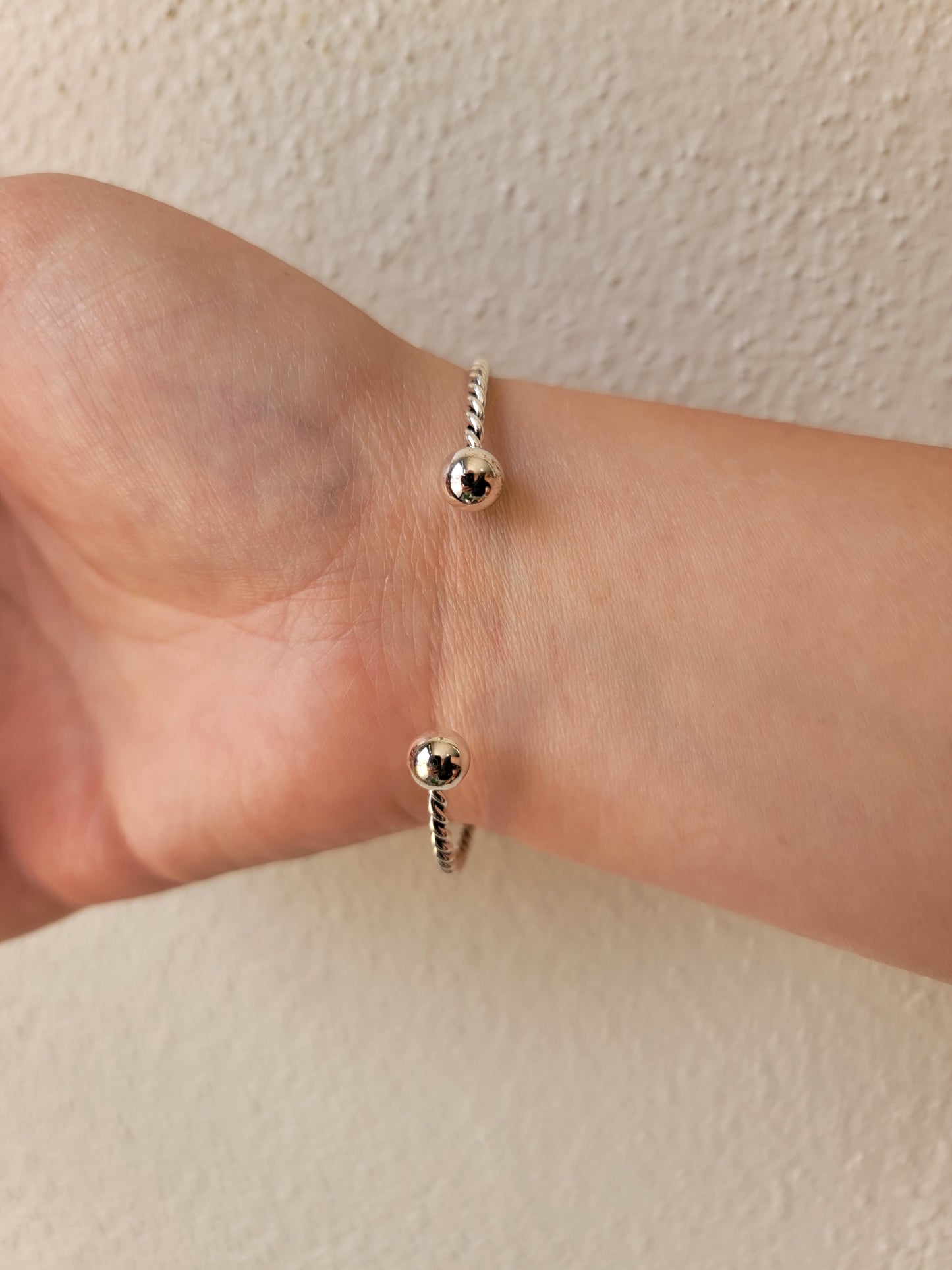 Silver Heart "Mom" Cuff Bracelet