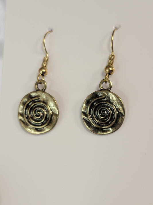 Gold Swirl Earrings