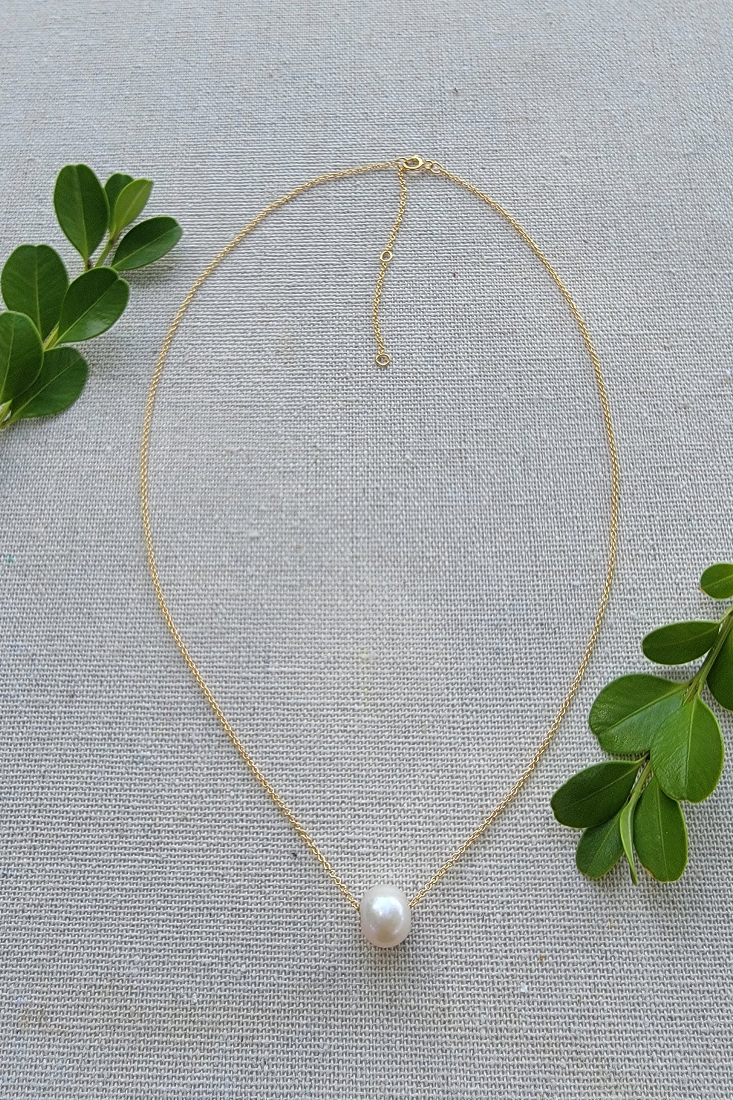 Sliding Pearl Necklace - 14kt Gold-Filled - Freshwater Pearl - Made to Order