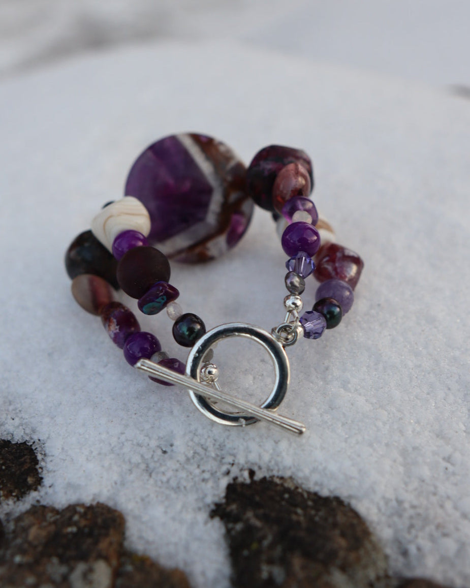 Purple Amethyst Bracelet - Made to order