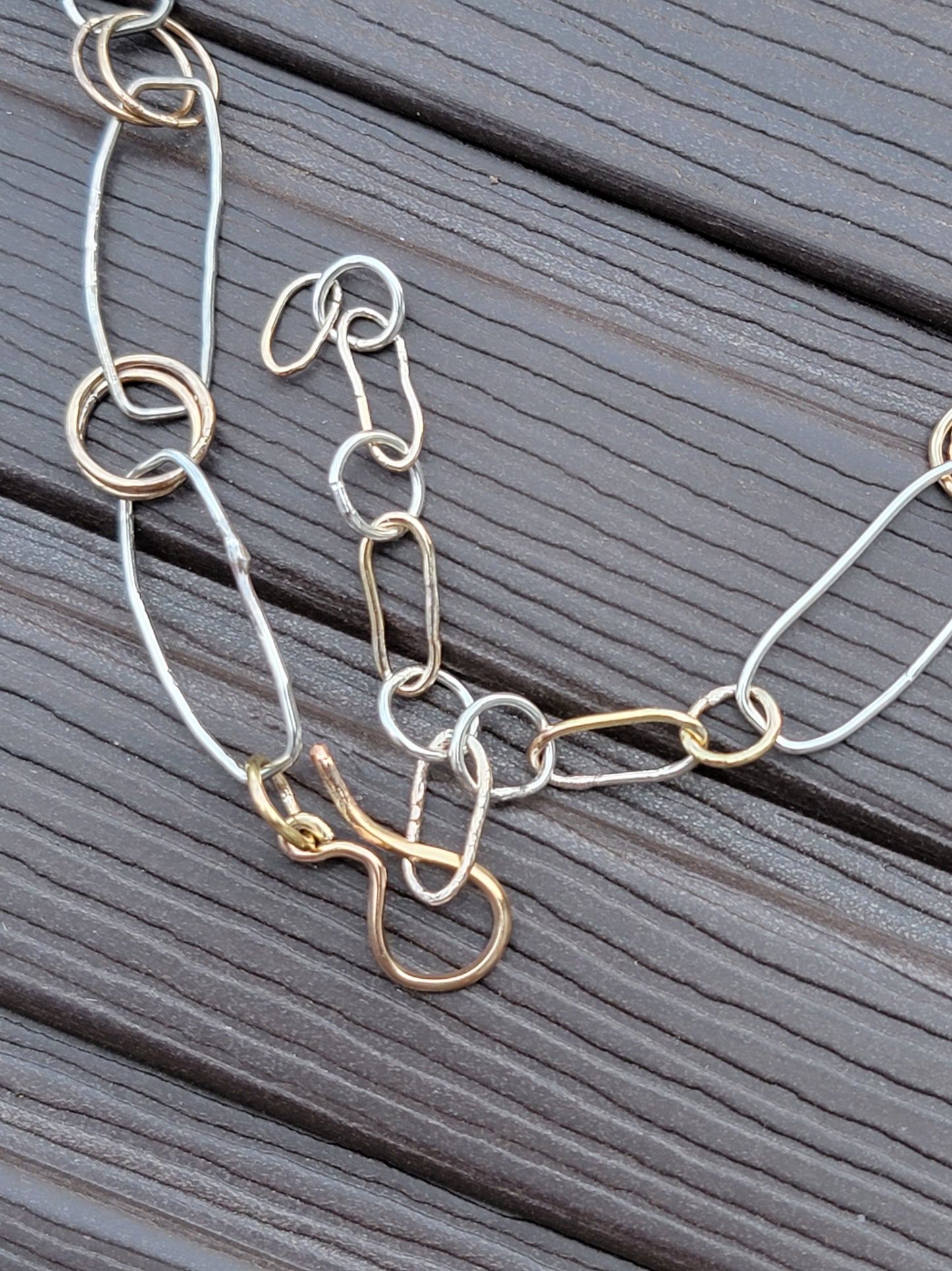 Mountain Sun Necklace - Crazy Lace Agate, Sterling Silver & 14kt Gold Filled - One Of A Kind