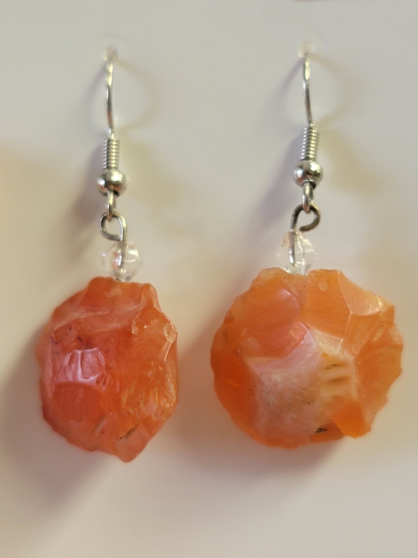 Sand Stone Orange Earrings - One of a kind