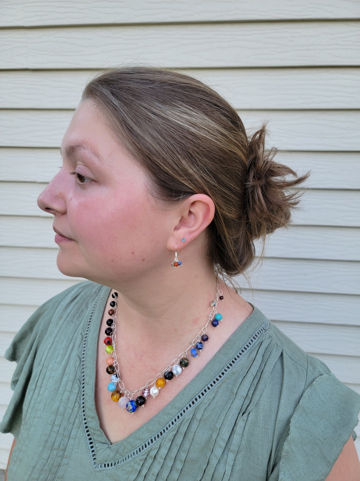 The Library Drop Set - .925 Sterling Silver Necklace & Earring Set
