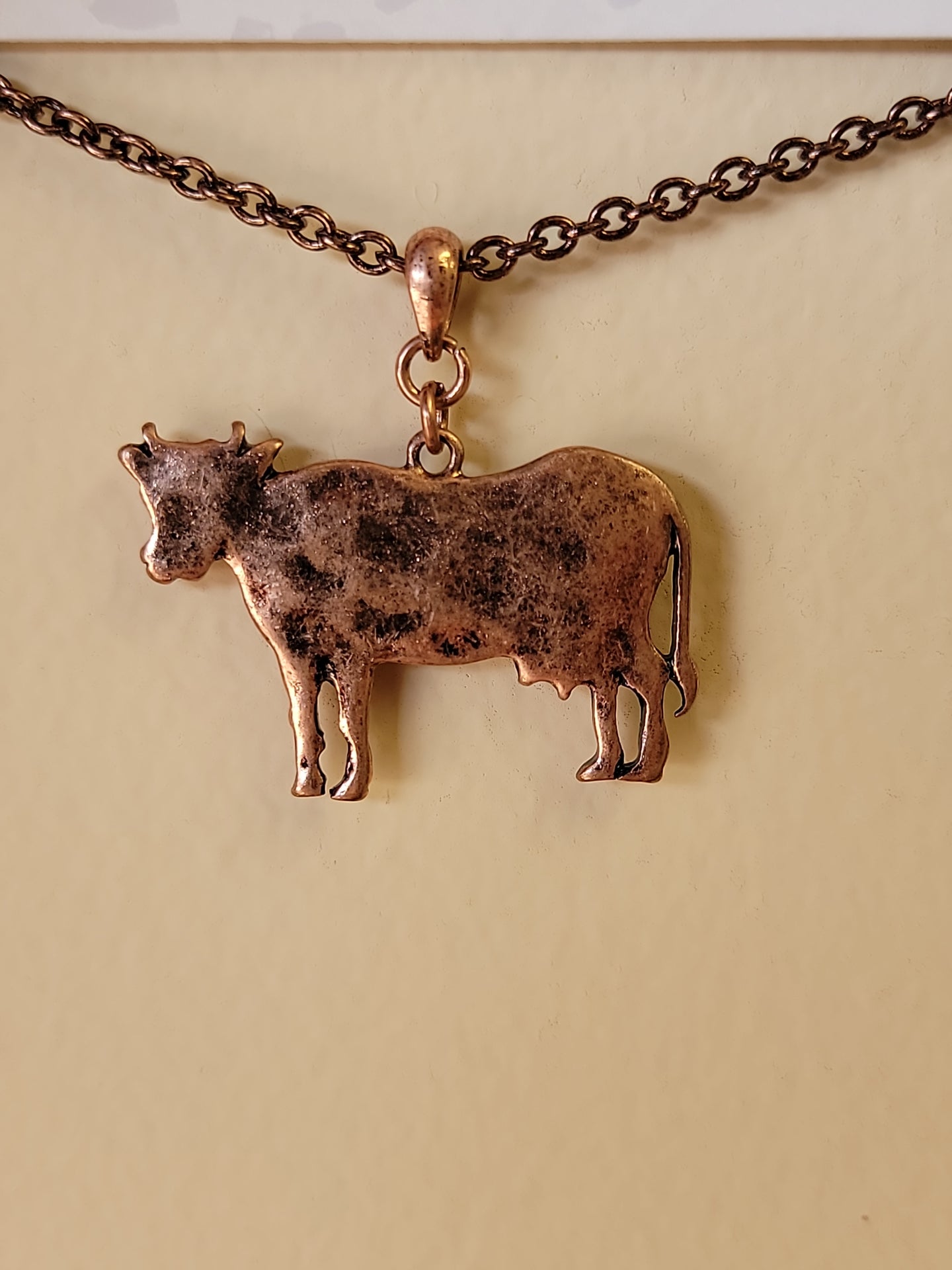 Cow Necklace - Copper