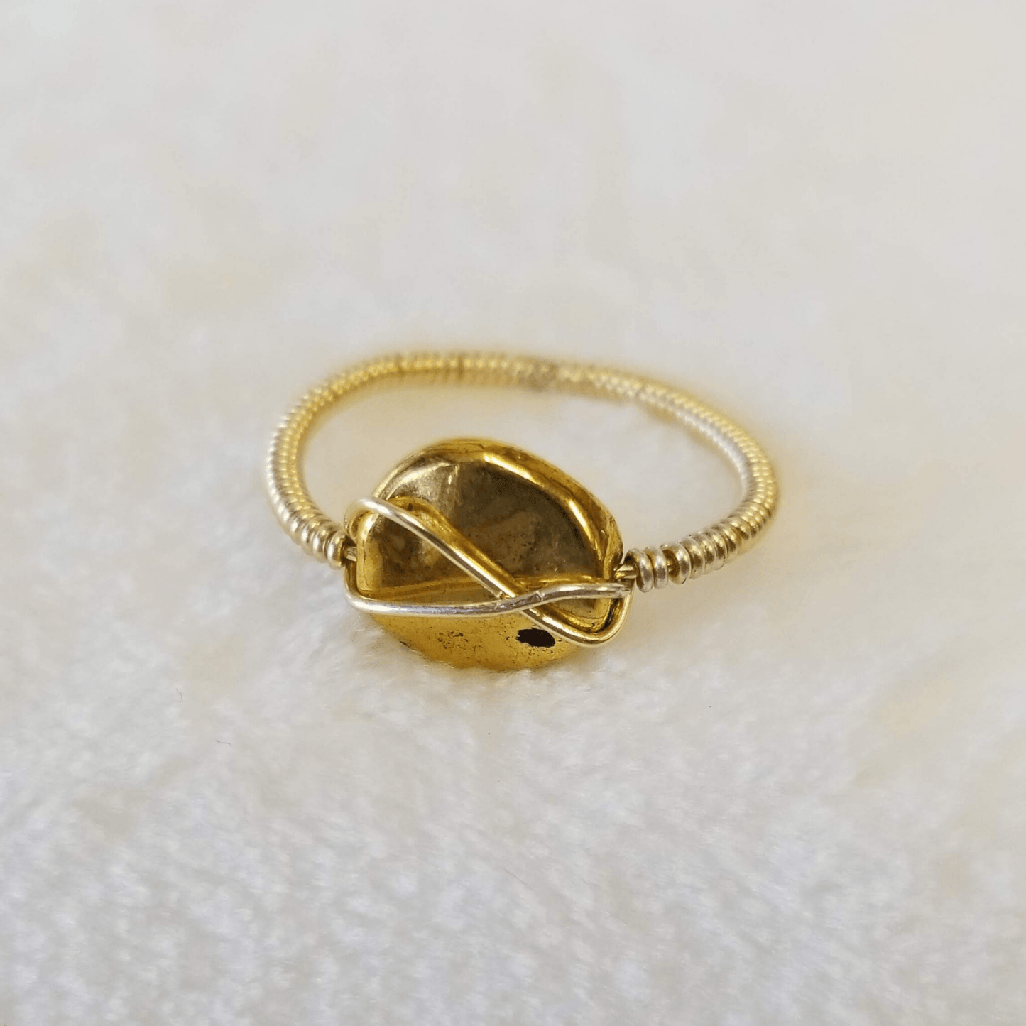 Wire Wrapped Pebble Ring - DearBritt