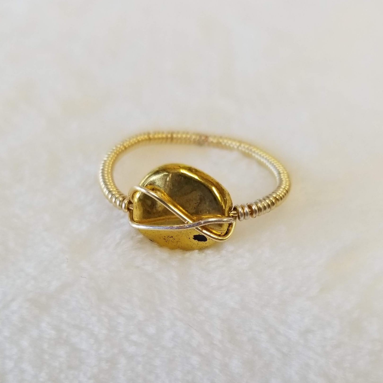 Wire Wrapped Pebble Ring - DearBritt