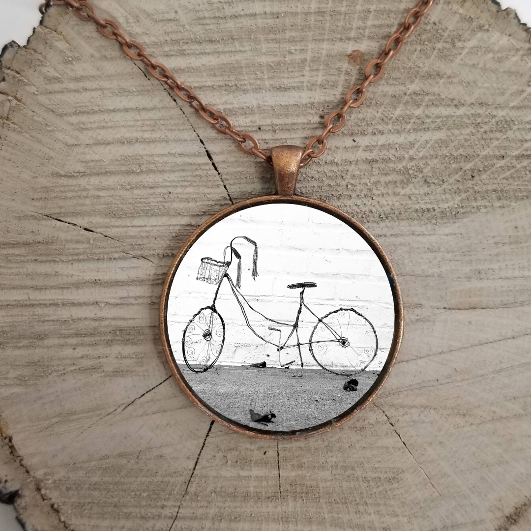 Bicycle Art Necklace - DearBritt