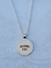 OSU, Gray, Silver 1" Round Necklace - Made to order - Custom Length