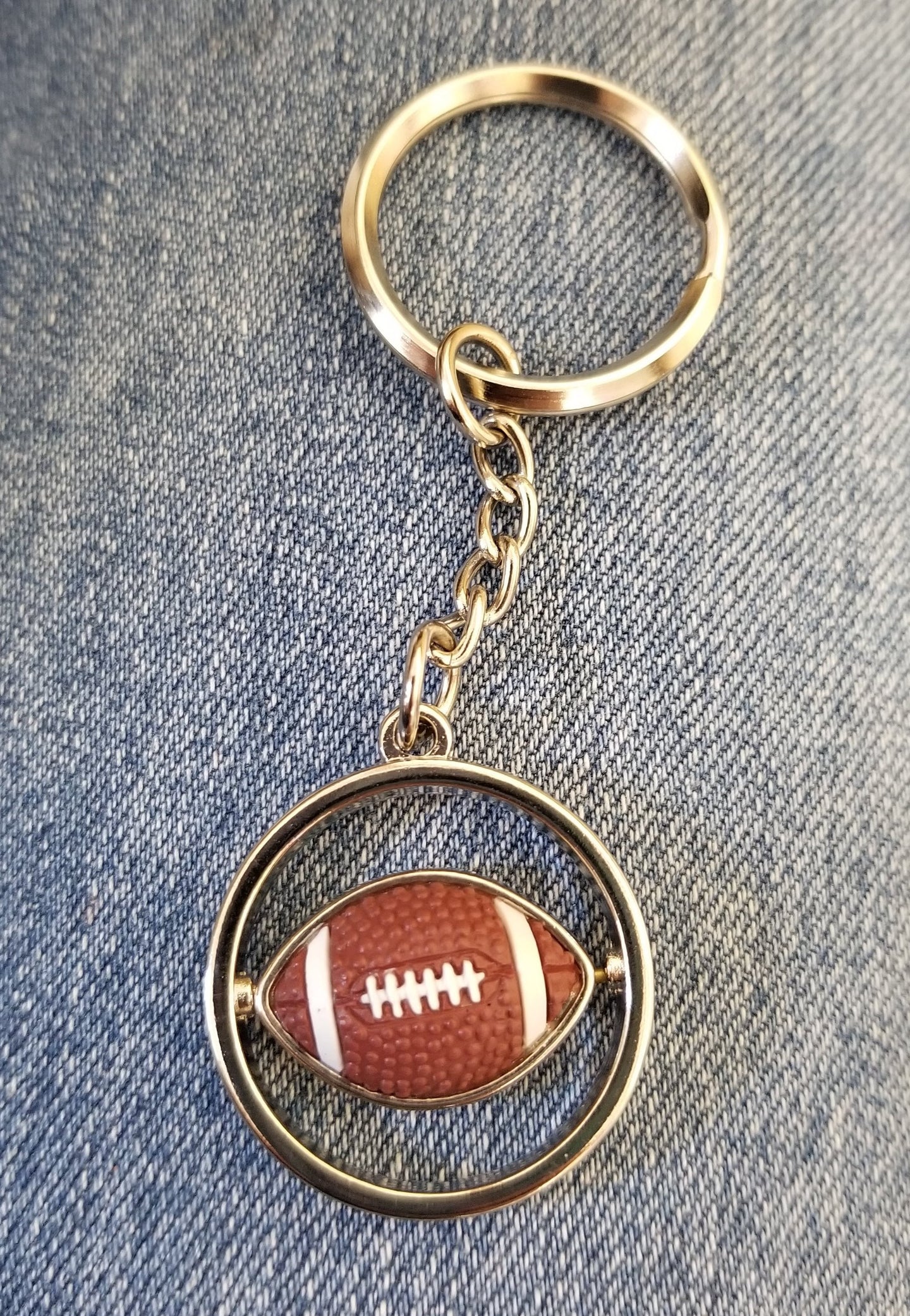 Silver OSU Football Keychain
