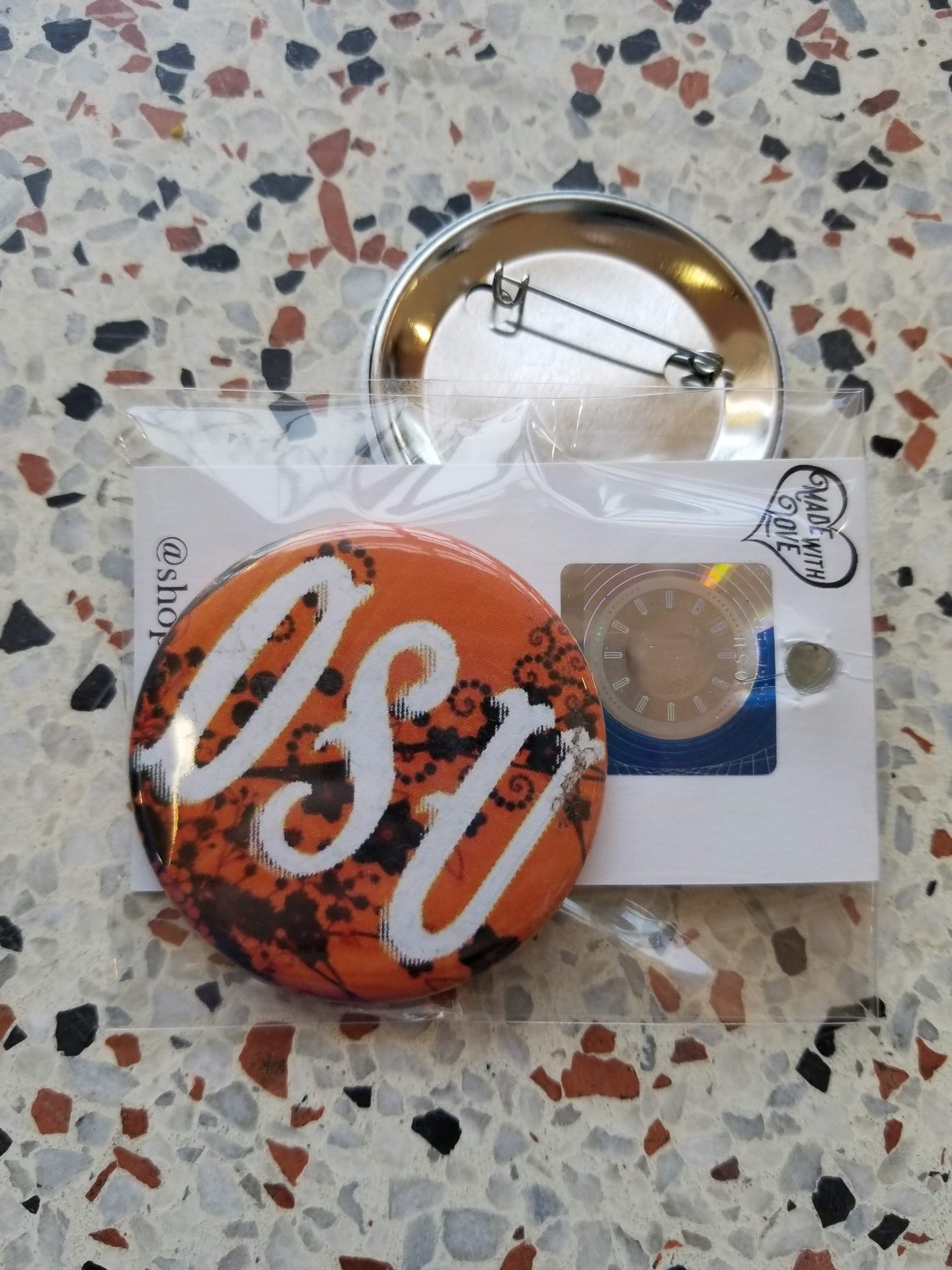 OSU floral Pin/Magnet