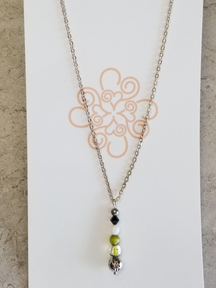 Multi Green Pendant Necklace - DearBritt