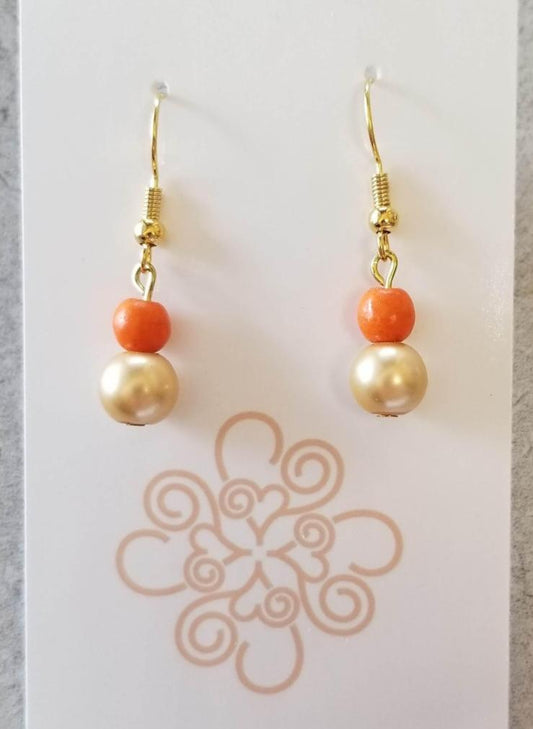 Gold Pearl Earrings - DearBritt