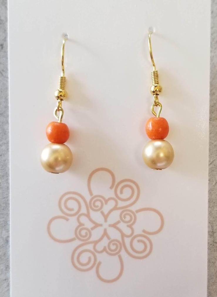Gold Pearl Earrings - DearBritt