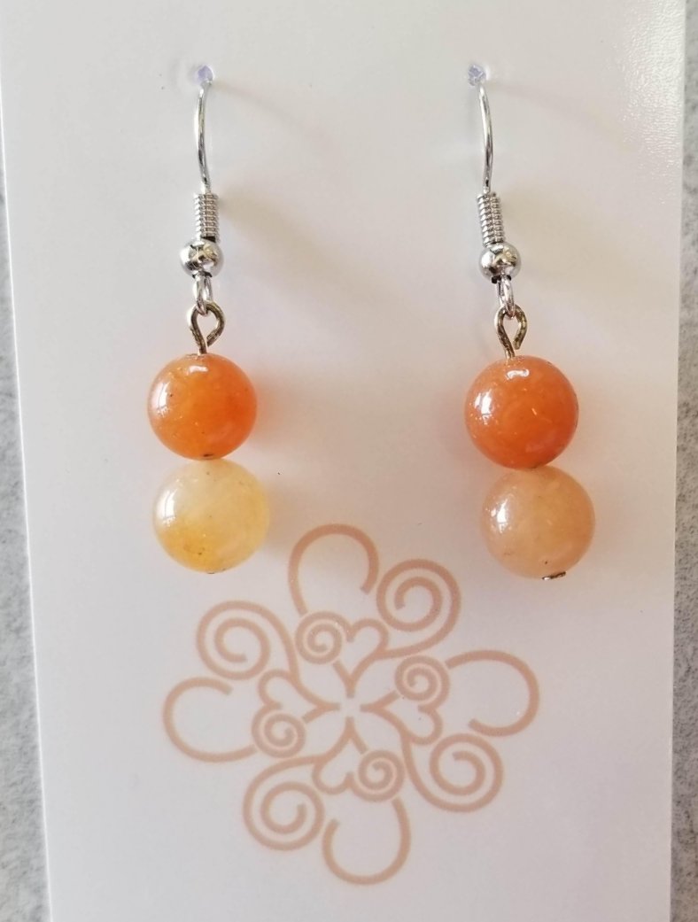 Double Small Orange Earrings - DearBritt
