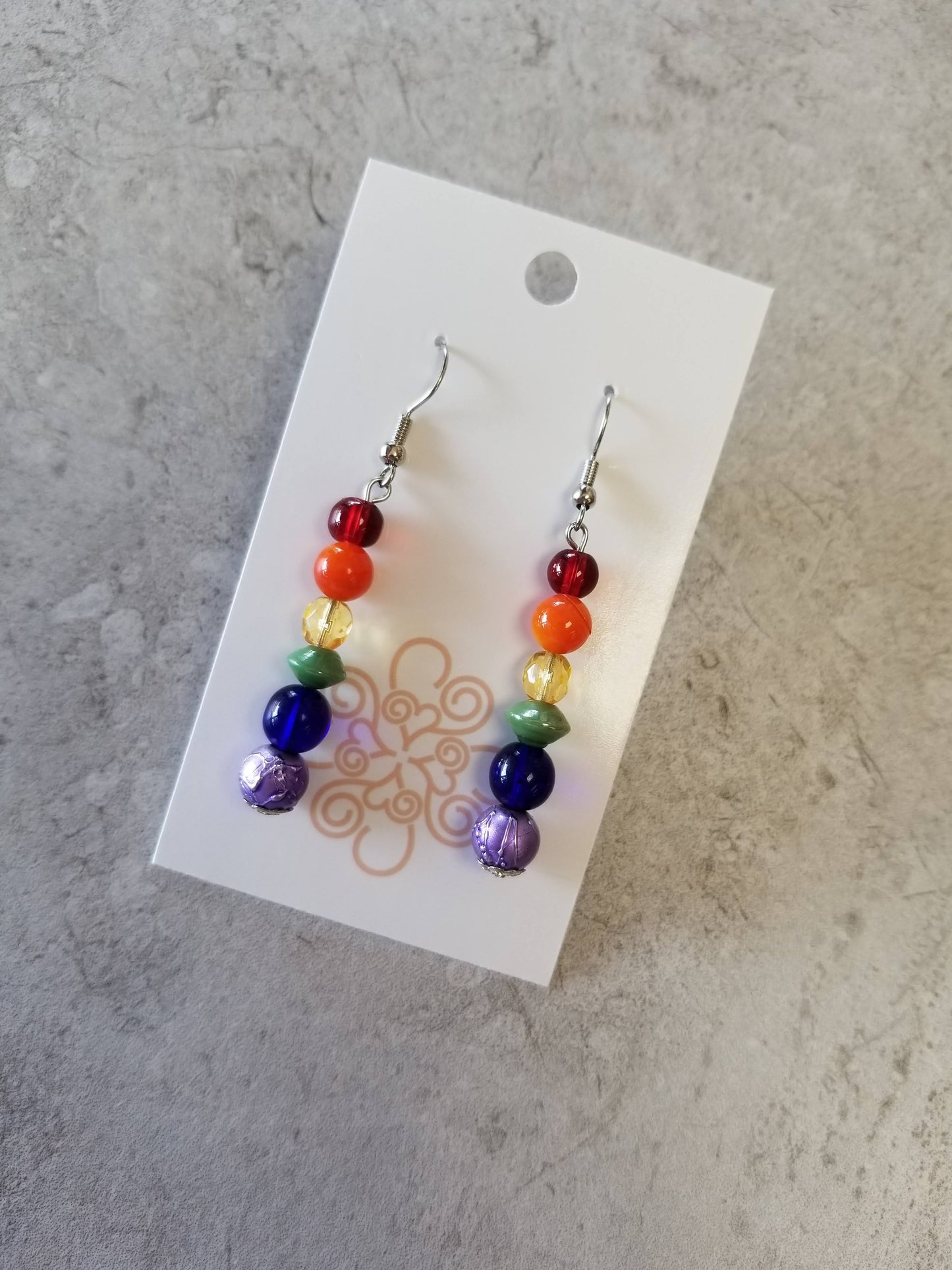 Rainbow Bead Earrings