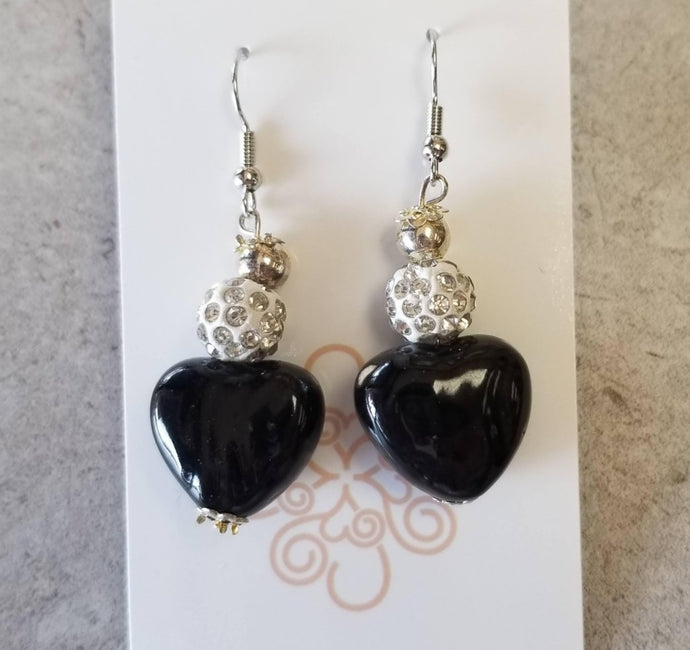 Black Heart Earrings - DearBritt