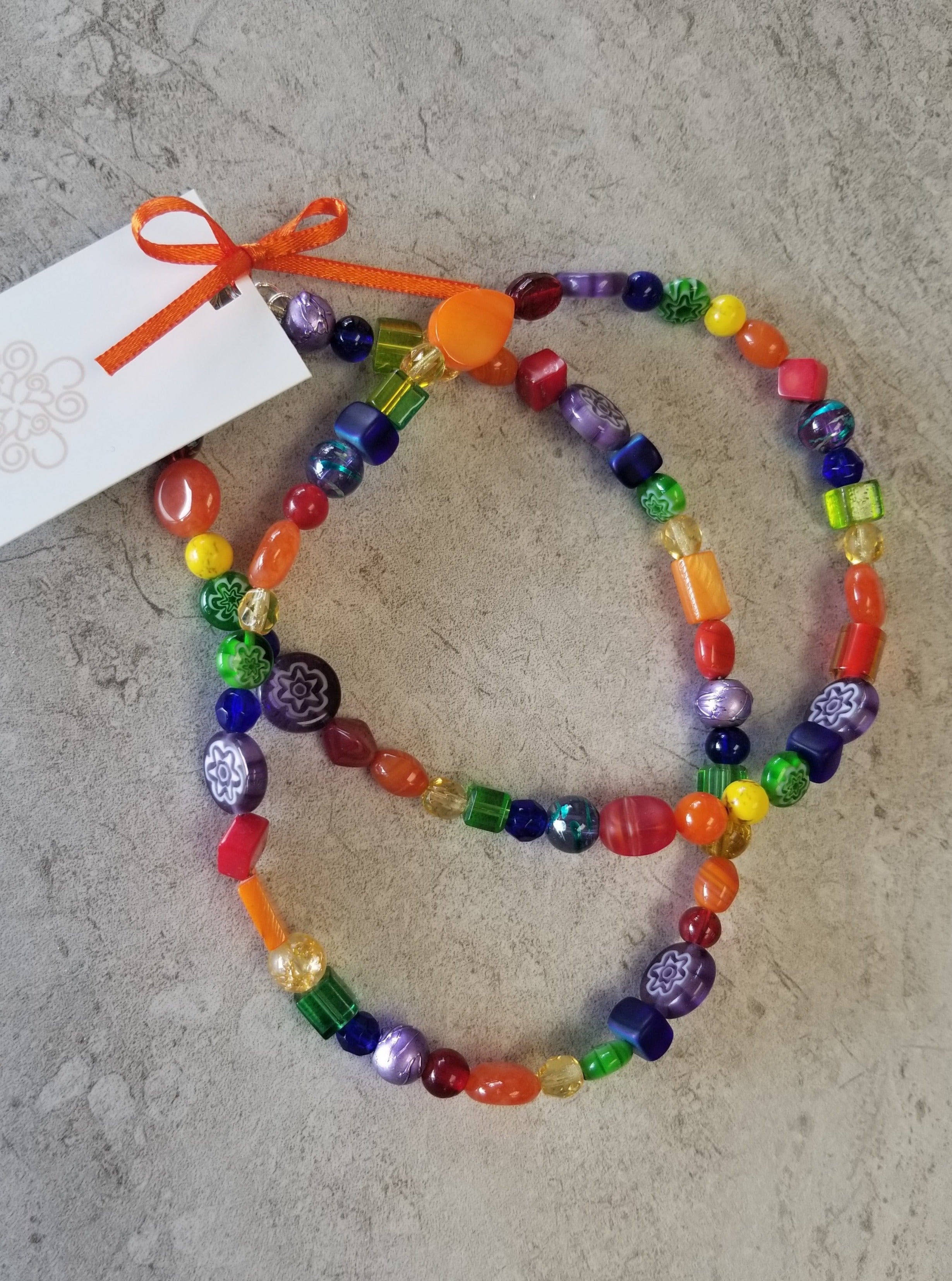 Rainbow Sparkle Bead Necklace – DearBritt Jewelry Designs