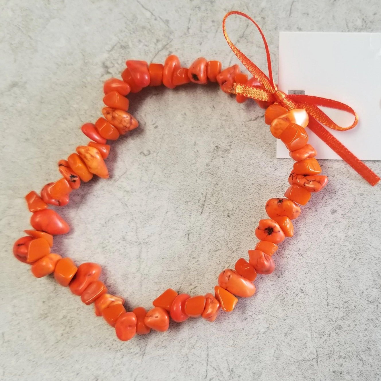 Orange Chip Bead Bracelet - DearBritt