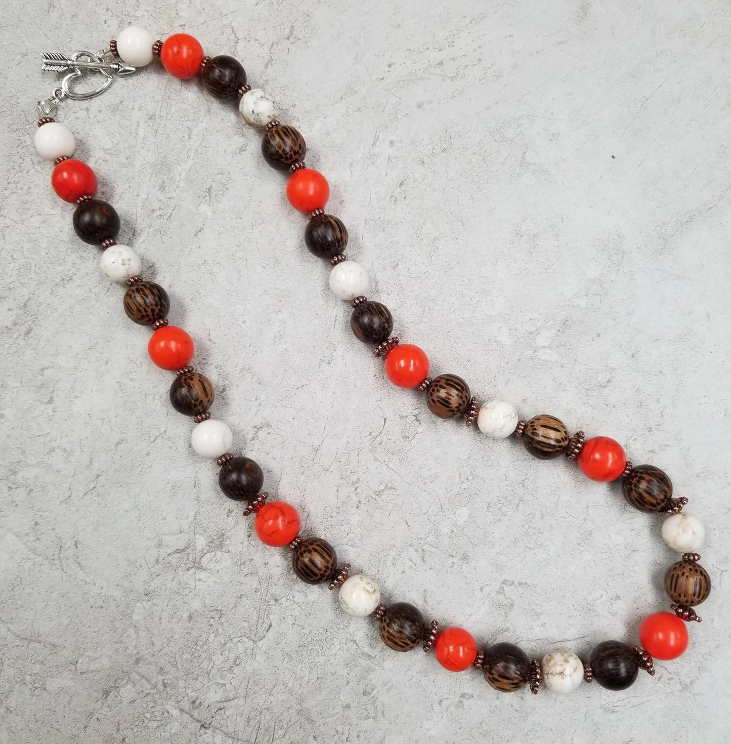 Orange Turquoise & Wood Set - DearBritt