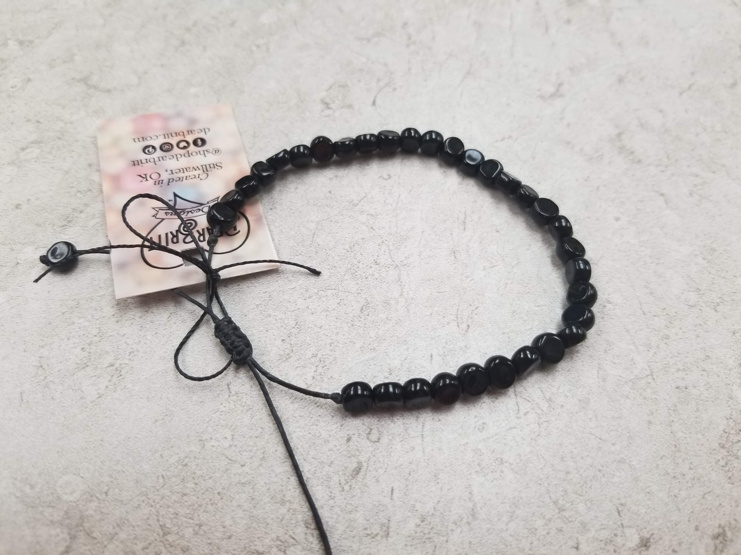 Black Ceramic Beaded String Bracelet - DearBritt